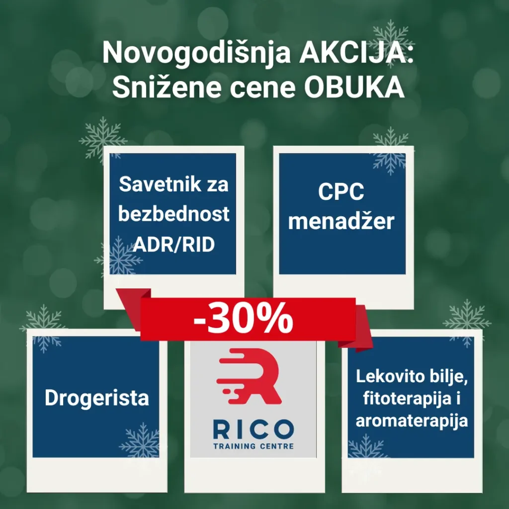 Novogodišnja AKCIJA: 30% snižene cene obuka