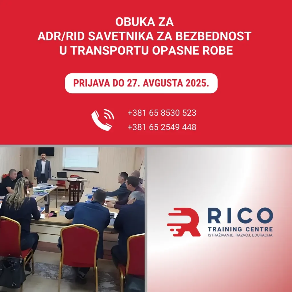 Prijava za obuku za savetnika za bezbednost