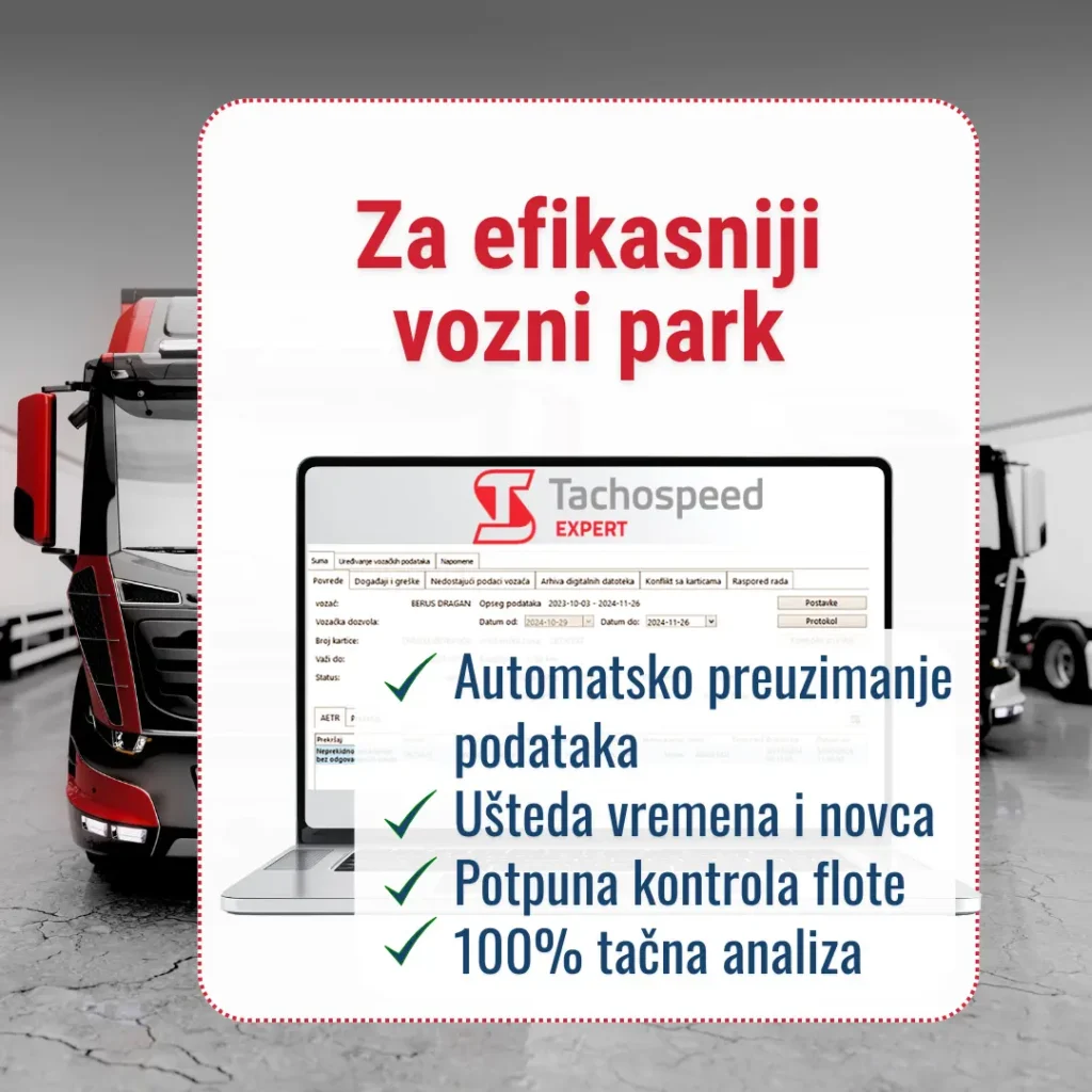 Tachospeed softver i čitač