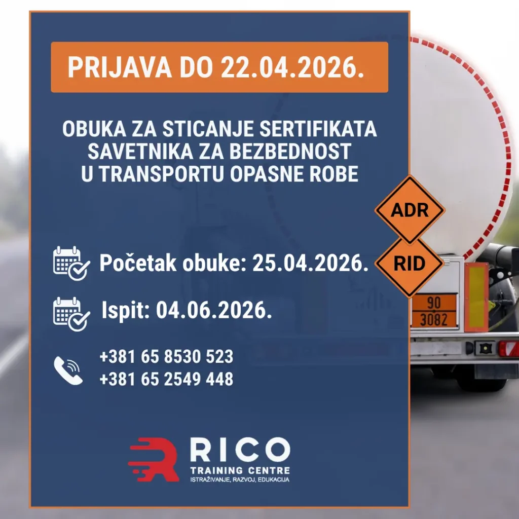 Obuka za sticanje sertifikata savetnika za bezbednost