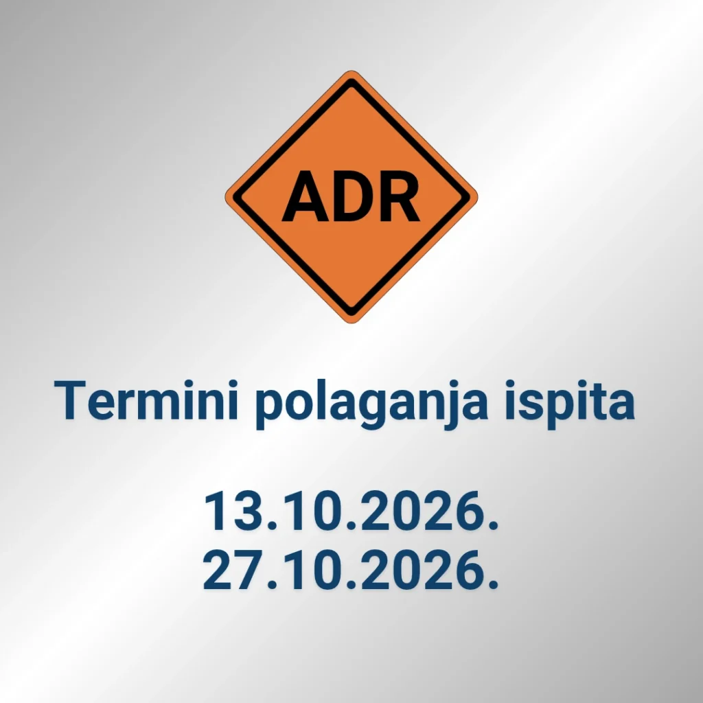 ADR vozači ispit oktobar 2026.