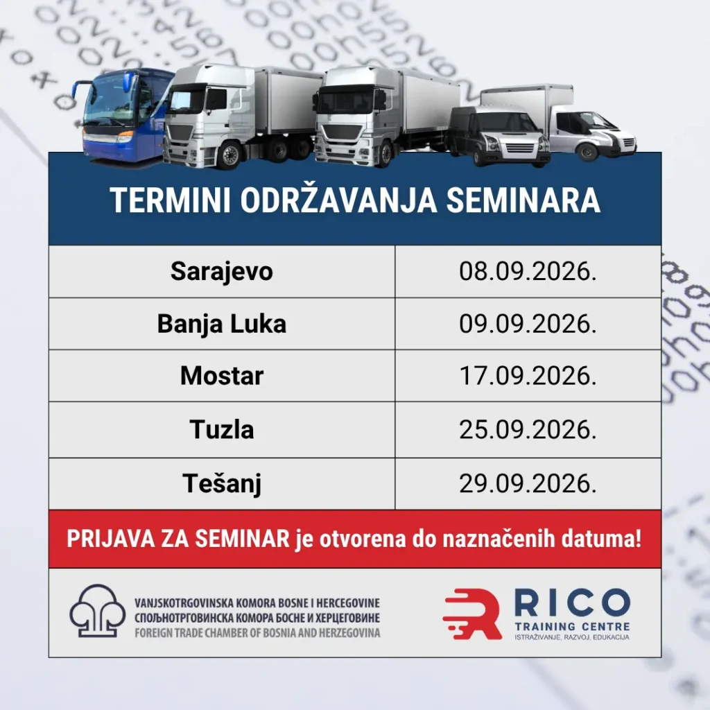 Kako da planirate radno vrijeme i odmore vozača u skladu sa Zakonom BiH