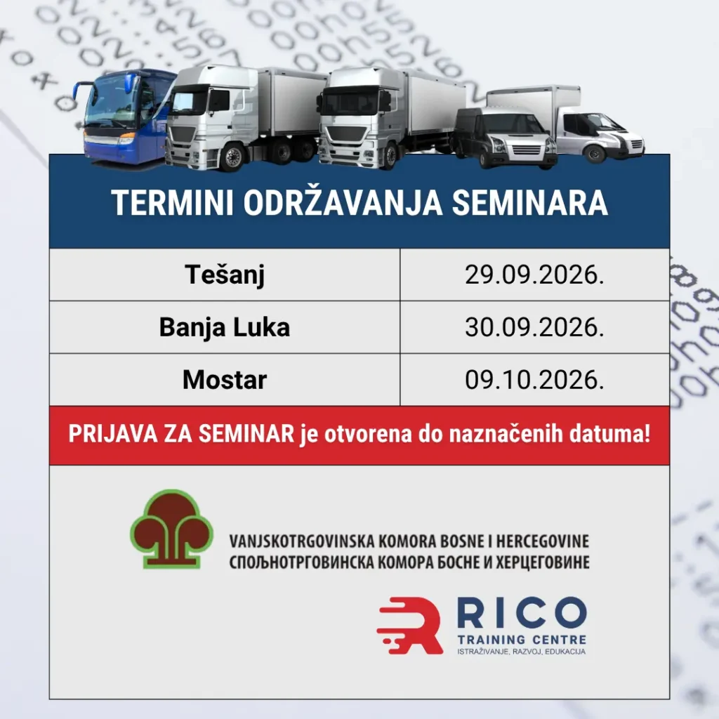 Kako da planirate radno vrijeme i odmore vozača u skladu sa Zakonom BiH